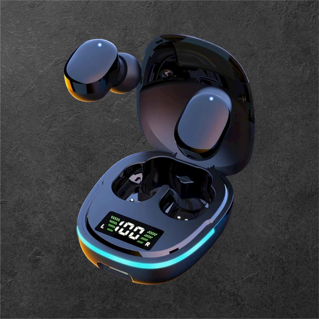 🎧 Casti Wireless LED Display – Sunet clar, design modern