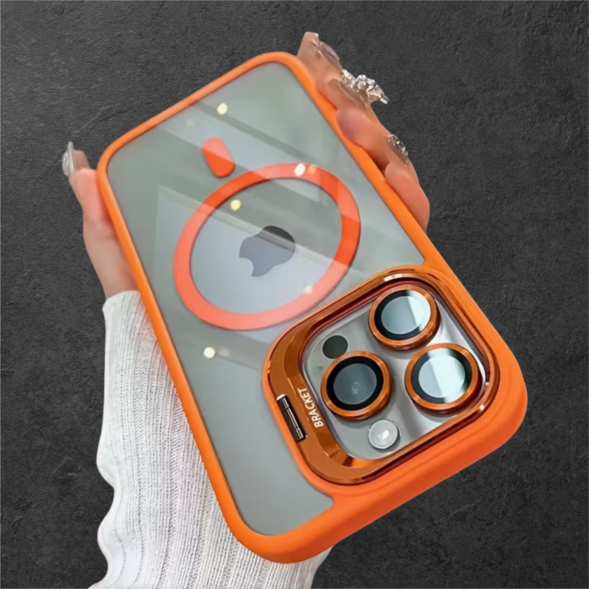 Husa MagSafe Portocalie Premium pentru iPhone 14 Pro – Energie, stil si protectie completa